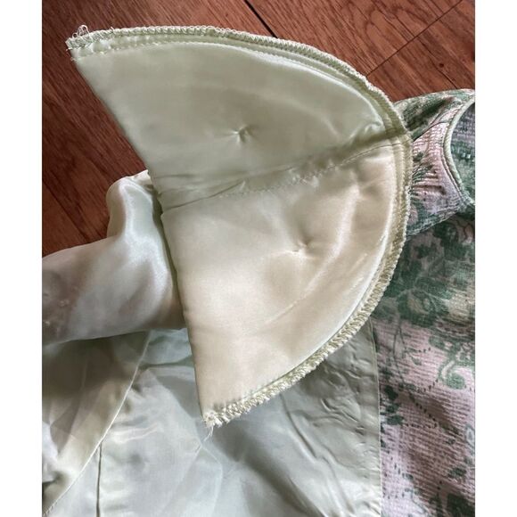 VTG Papell Women's Silk Mandarin Style Short Sleeve Top Size 12 - Picture 4 of 8